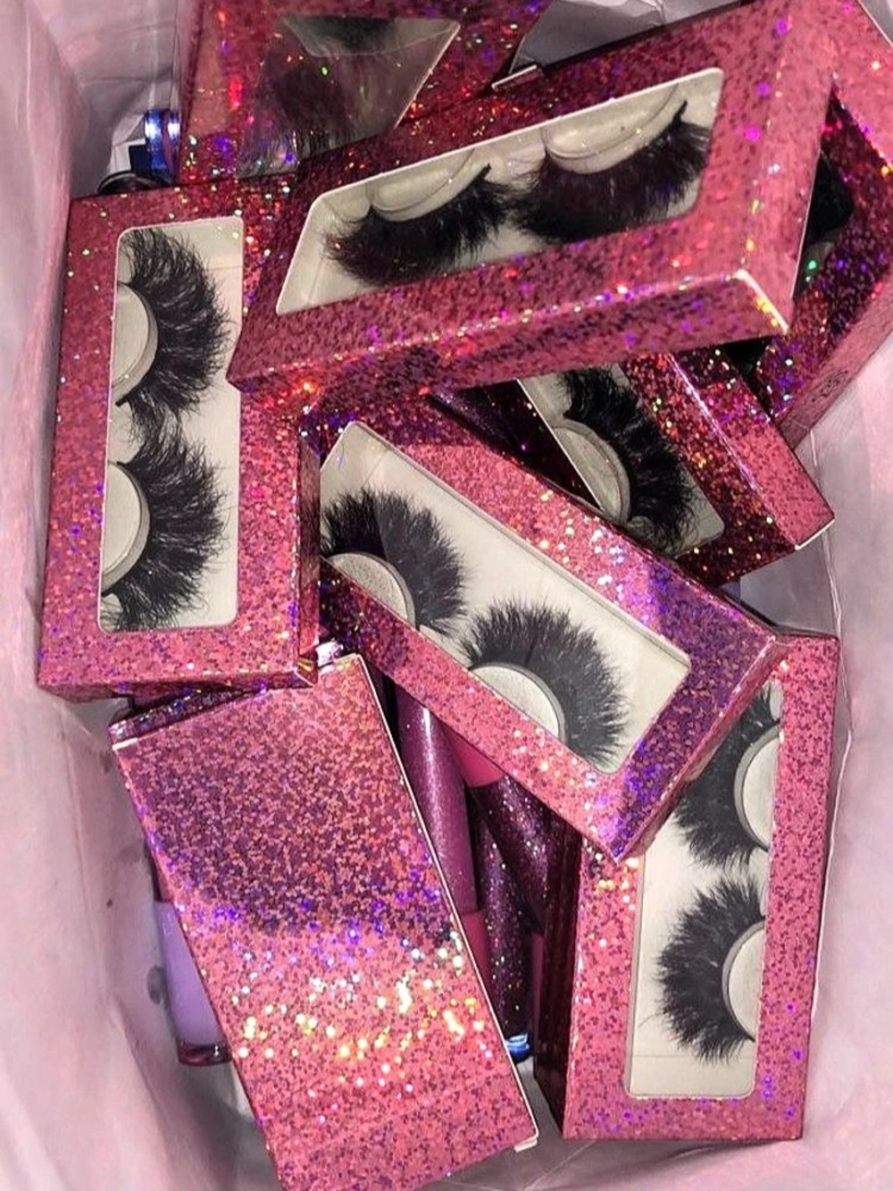 Faux Eyelashes in Pink NWT